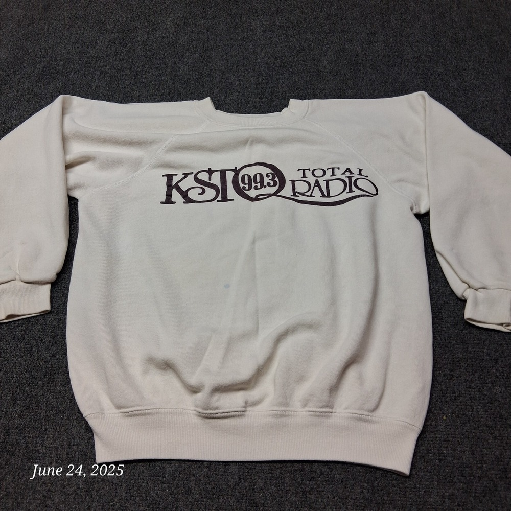 Vintage‎ KST 99.3 Total Radio Sweatshirt Adult Size Medium Hanes Made in USA 90s
